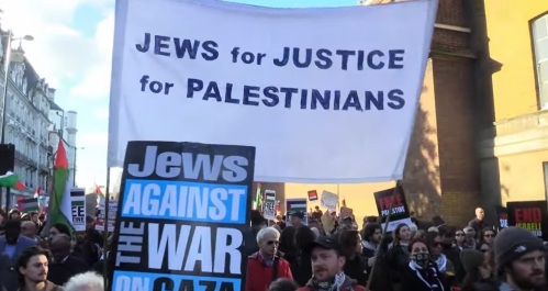 Jews against the war banners - 11-11-23 London march